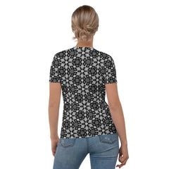 Floral Kaleidoscope Women's Crew Neck T-Shirt