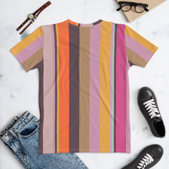 Paradise Palette Colorful Stripe All-Over Print Women's Crew Neck T-Shirt