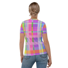 Eye-catching neon graphic tee for women, perfect for adding a pop of color to any outfit.