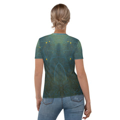 Women's Dolphin Print T-Shirt - Soft Fabric, Comfort Fit