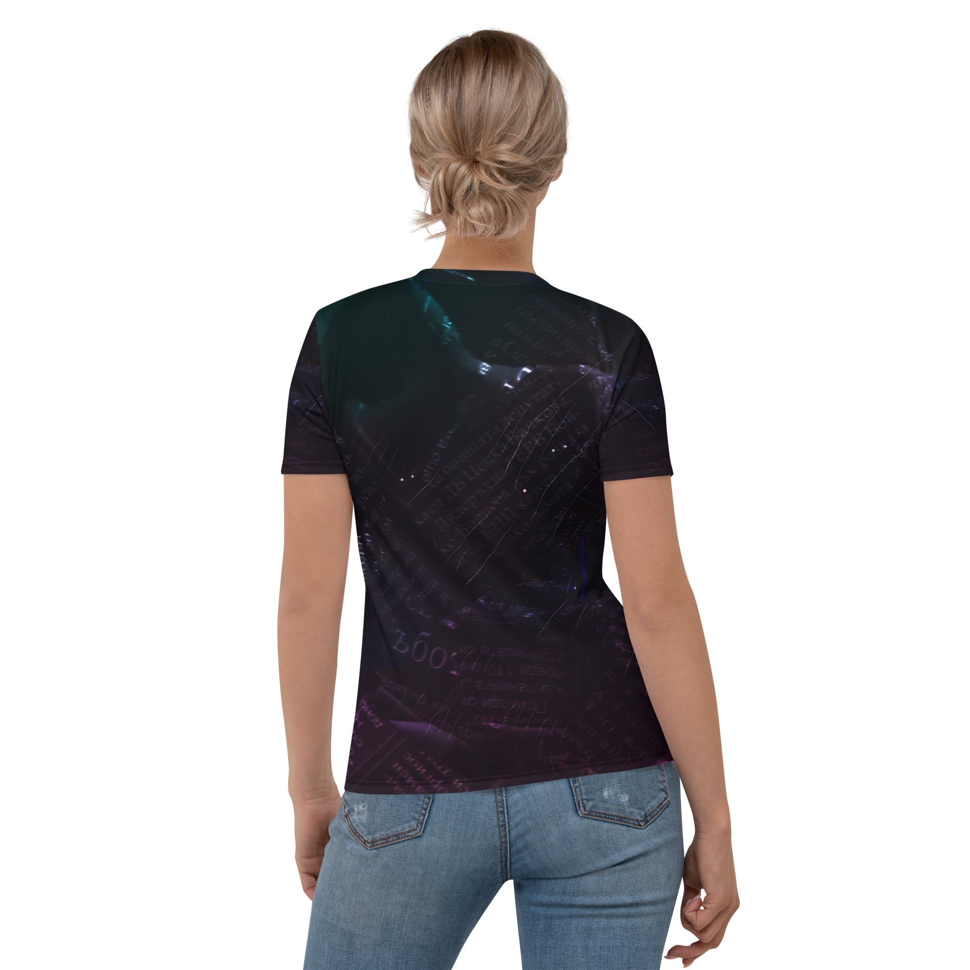 Women's vibrant Neon Pop Explosion Crew Neck Tee.