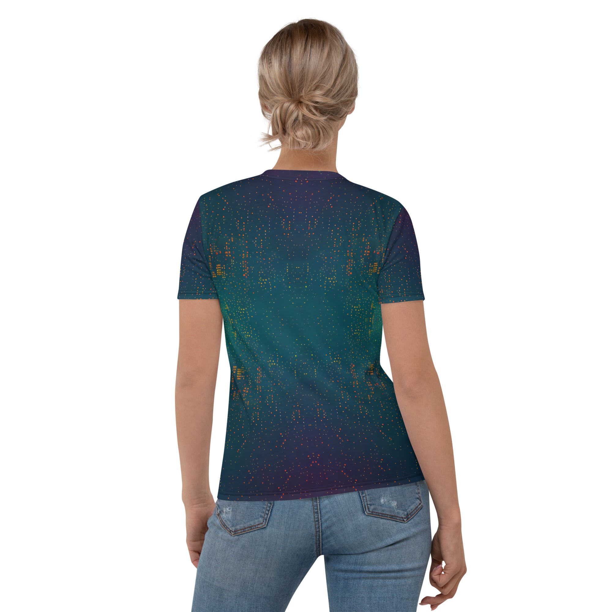 Ethereal Echoes Women's Crew Neck Tee - Back View