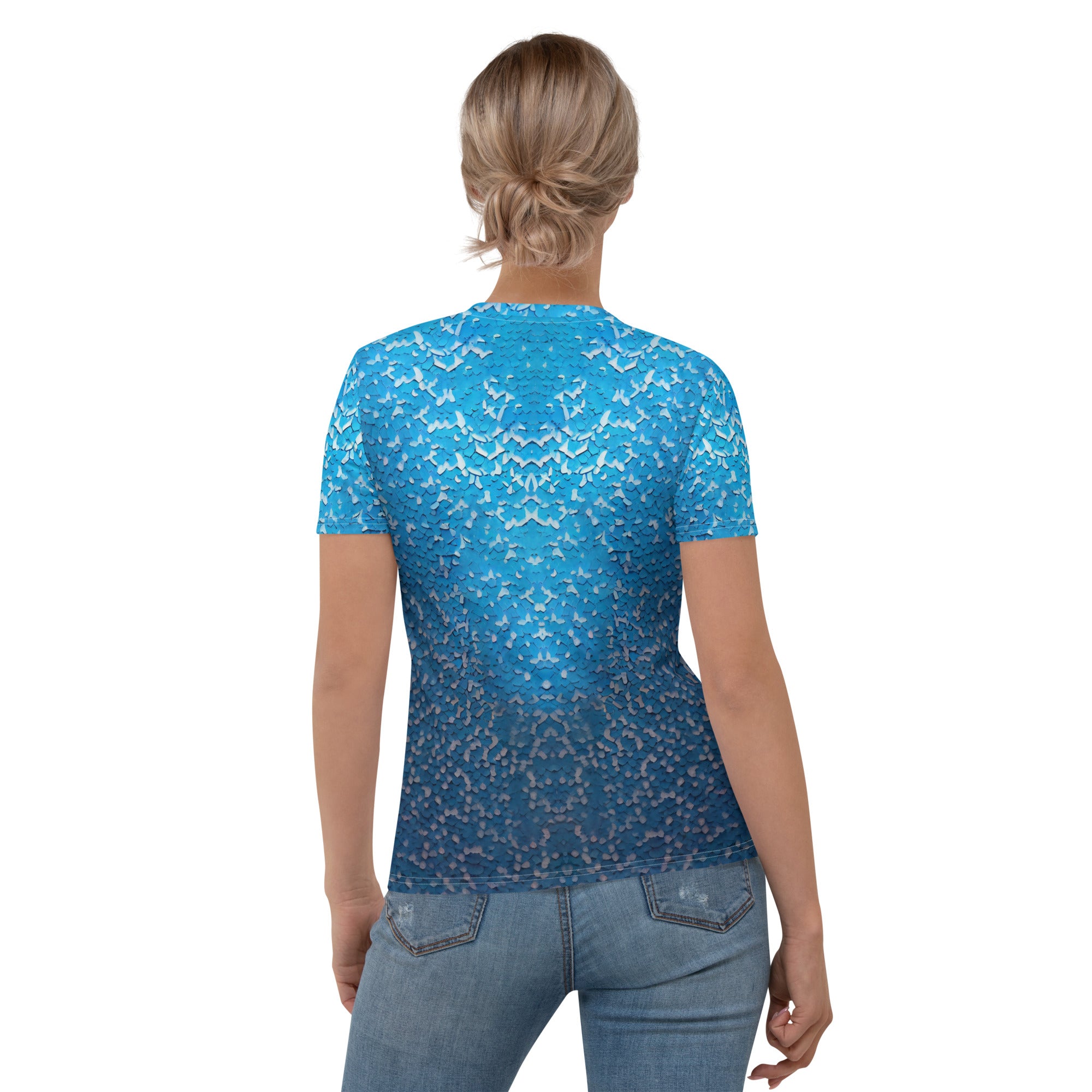 Women's T-shirt with Lotus Bloom Design.