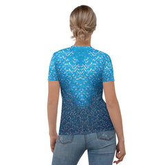 Women's T-shirt with Lotus Bloom Design.