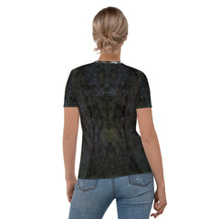 Close-up of Abstract Artistry Women's Tee colorful pattern