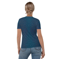 Sophisticated women's crew neck featuring Urban Elegance pattern.