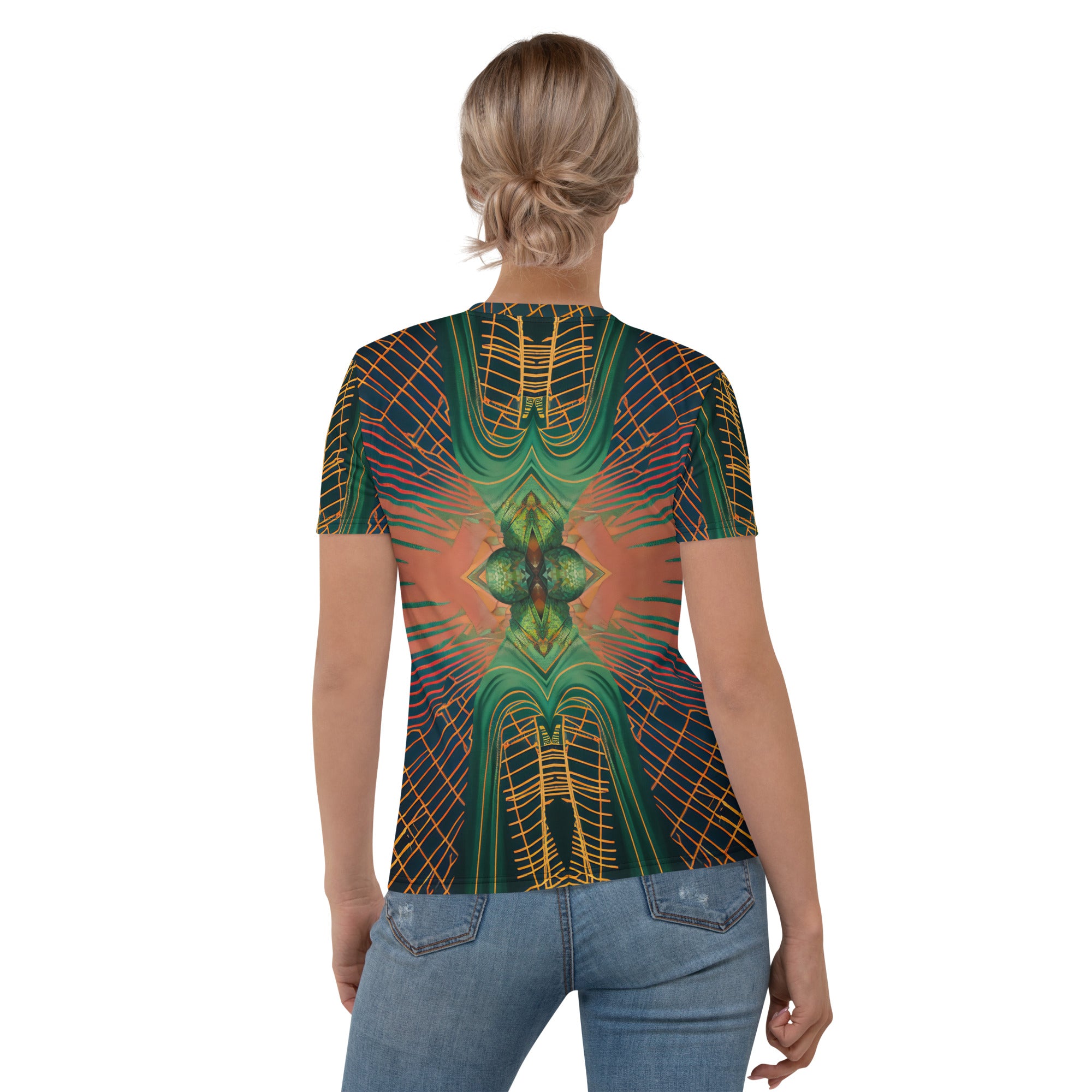 Stylish women's crew neck featuring Boho Harmony pattern.