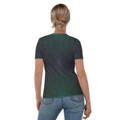 Stylish women's crew neck featuring Tranquil Waves pattern.