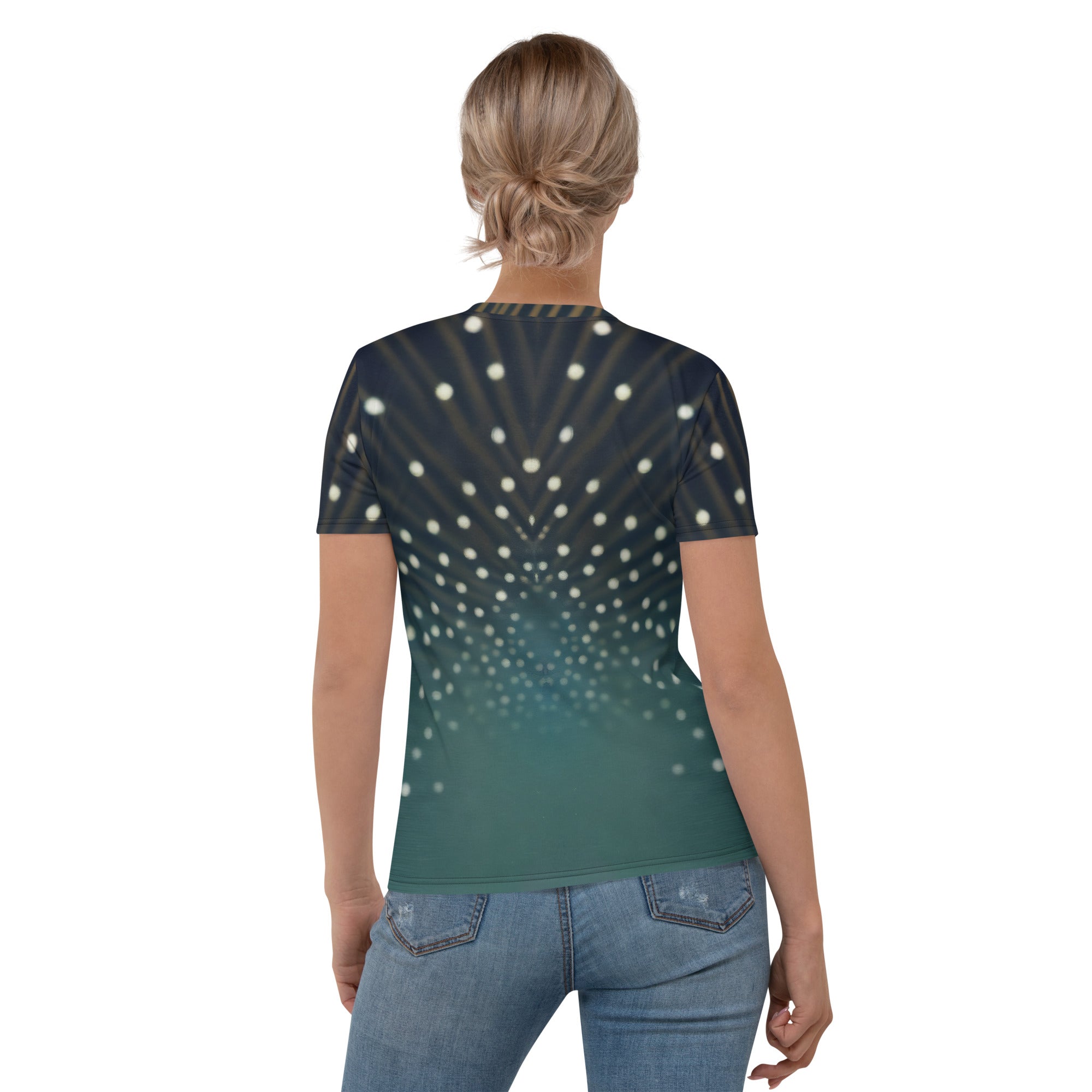 Women's crew neck featuring Ocean Breeze pattern.