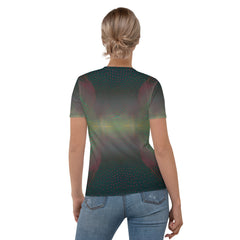 Stylish women's crew neck featuring Urban Escape pattern.