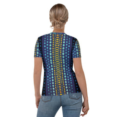 Stylish women's crew neck featuring Ethereal Glow pattern.