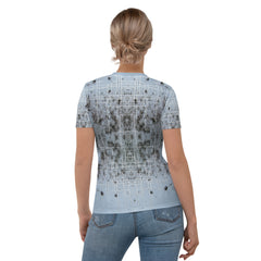 Stylish women's crew neck featuring Retro Chic pattern.