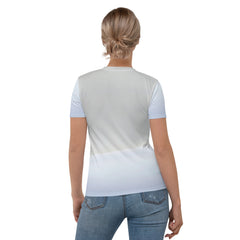 Stylish Women's T-Shirt featuring Zen Garden Tranquility pattern.