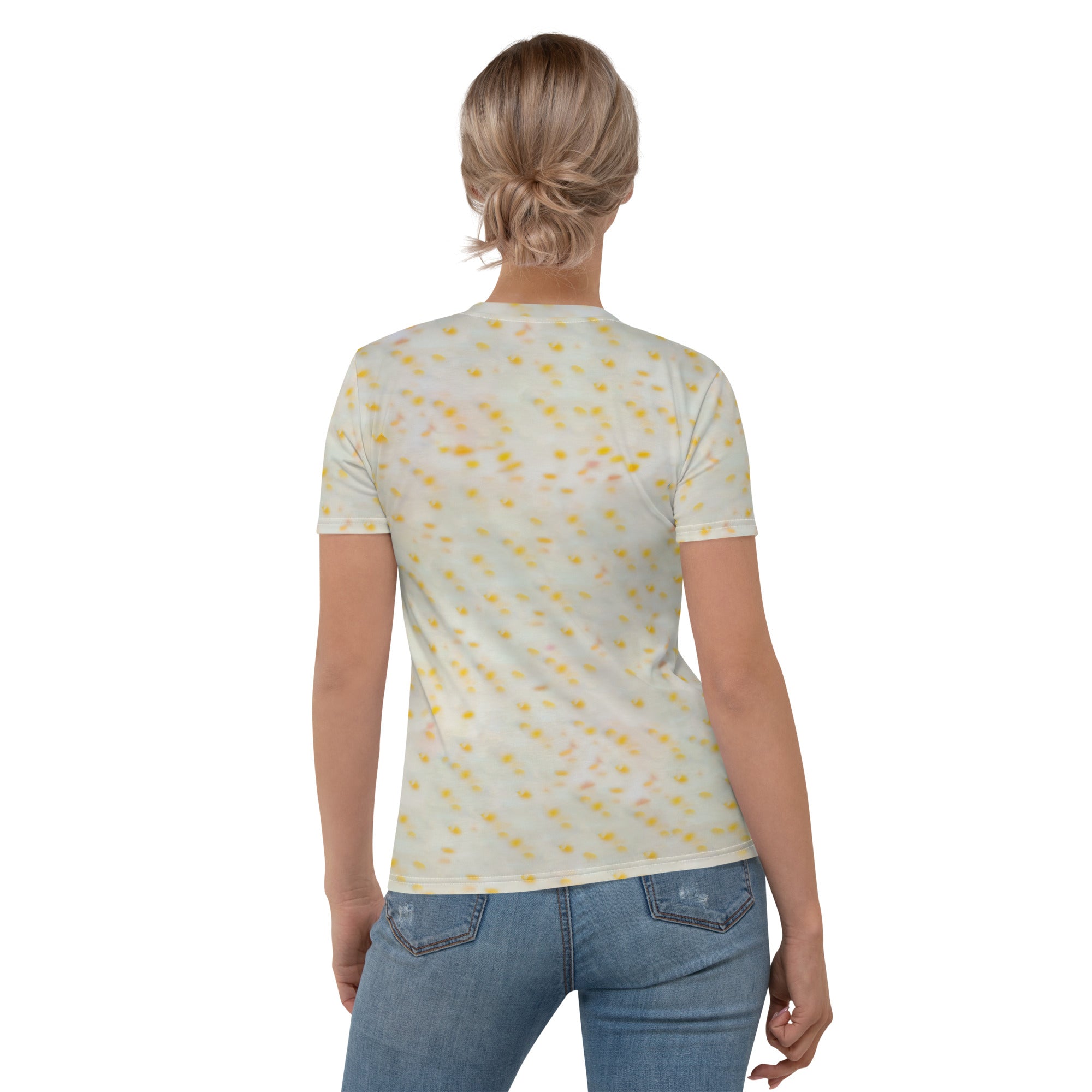 Stylish women's crew neck featuring Tropical Parrot Paradise pattern.