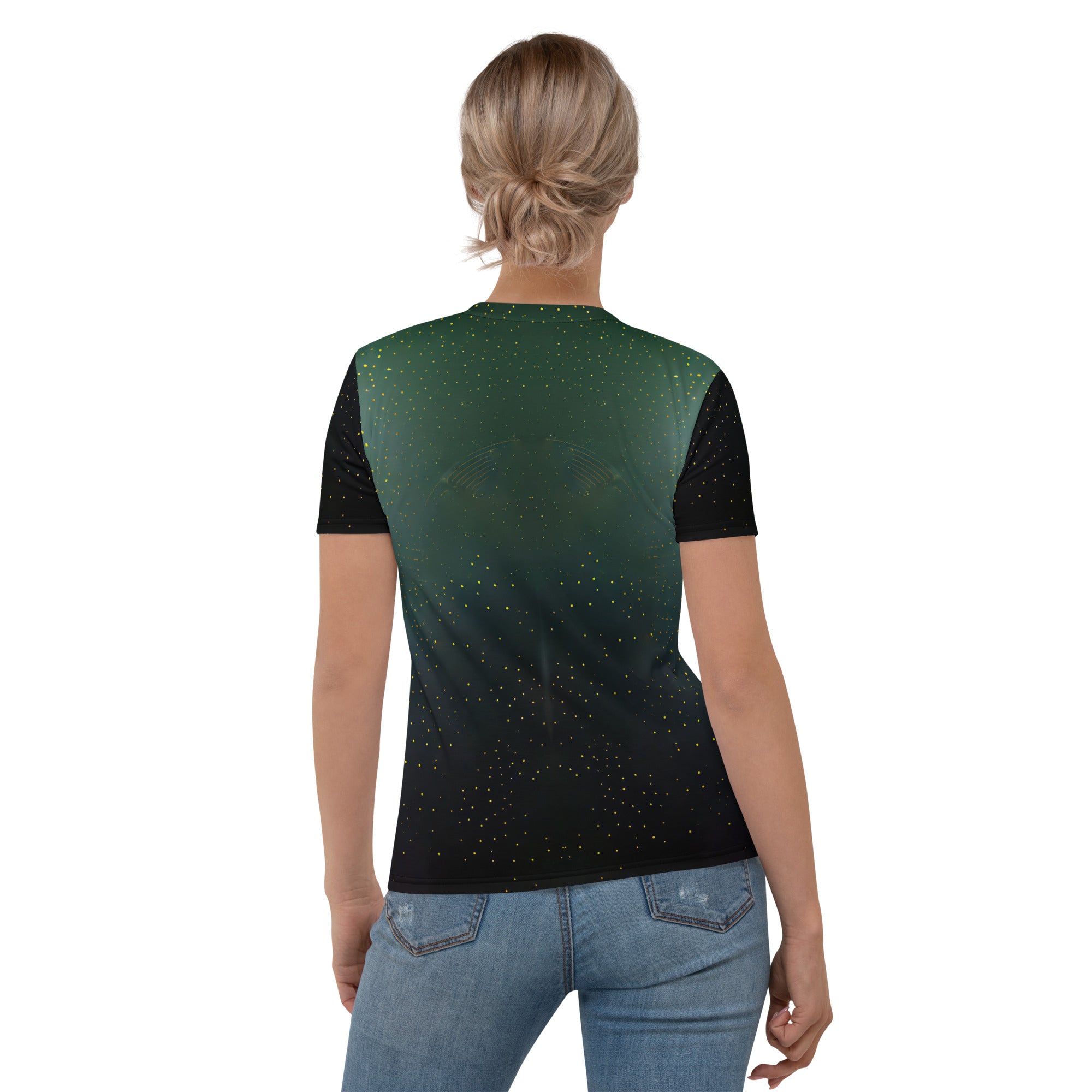 Close-up of Eclectic Elegance crewneck tee design.