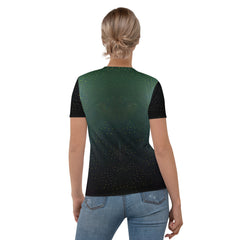 Close-up of Eclectic Elegance crewneck tee design.