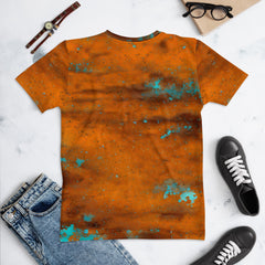 Artistic ink blot motif on stylish women's T-shirt.