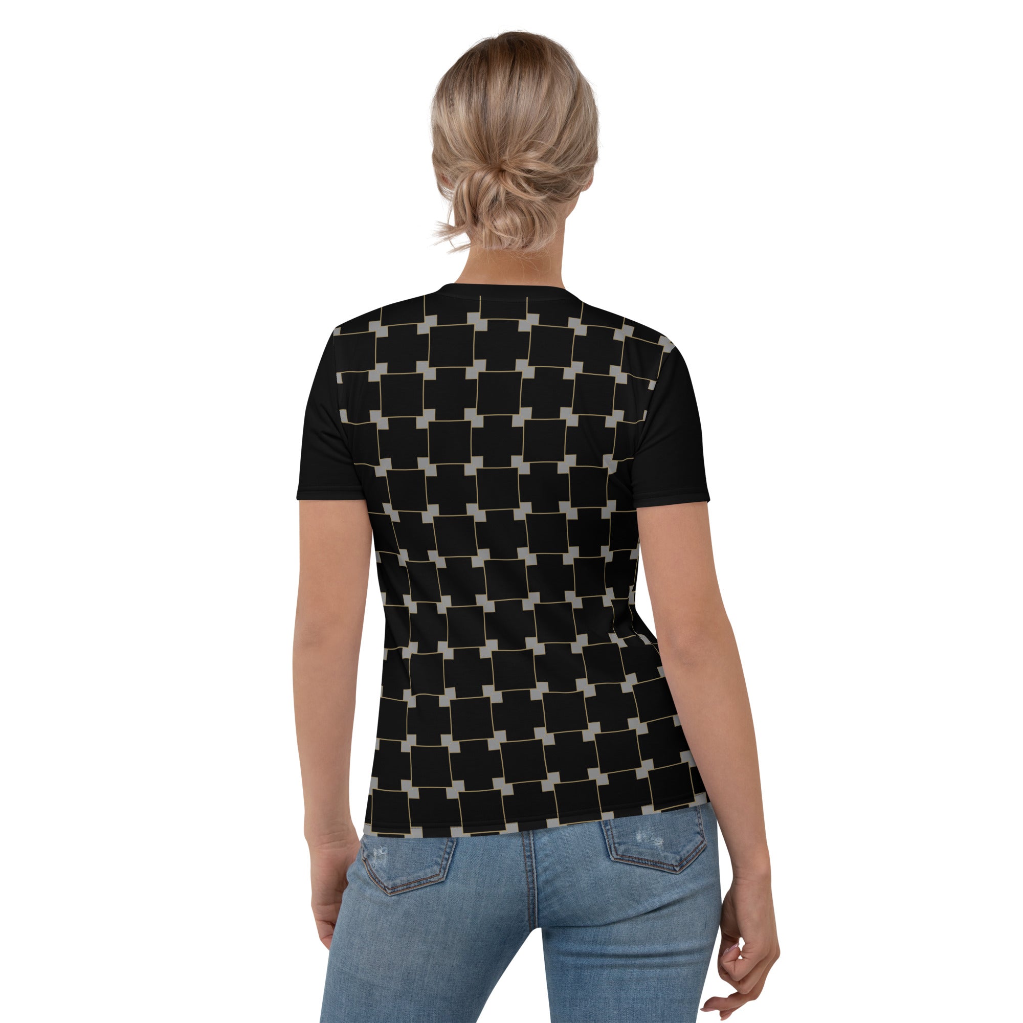 Bold geometric pattern on Women's Crewneck Tee