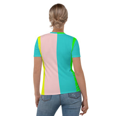 Back view of Yoga Blossom Women's Crew Neck T-Shirt.