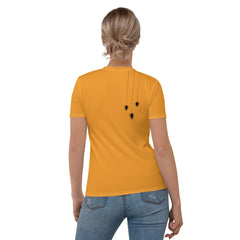 Close-up of Jack O Lantern design on Women's Crewneck Tee
