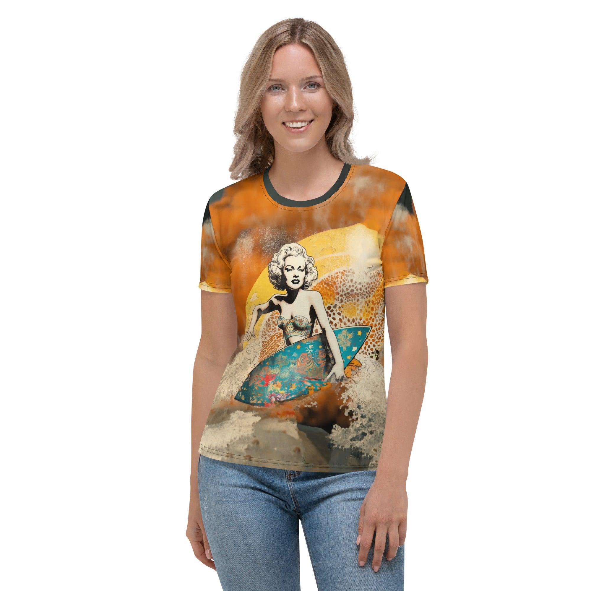 Stylish Surfing 5-04 Women's T-Shirt for beach and everyday wear