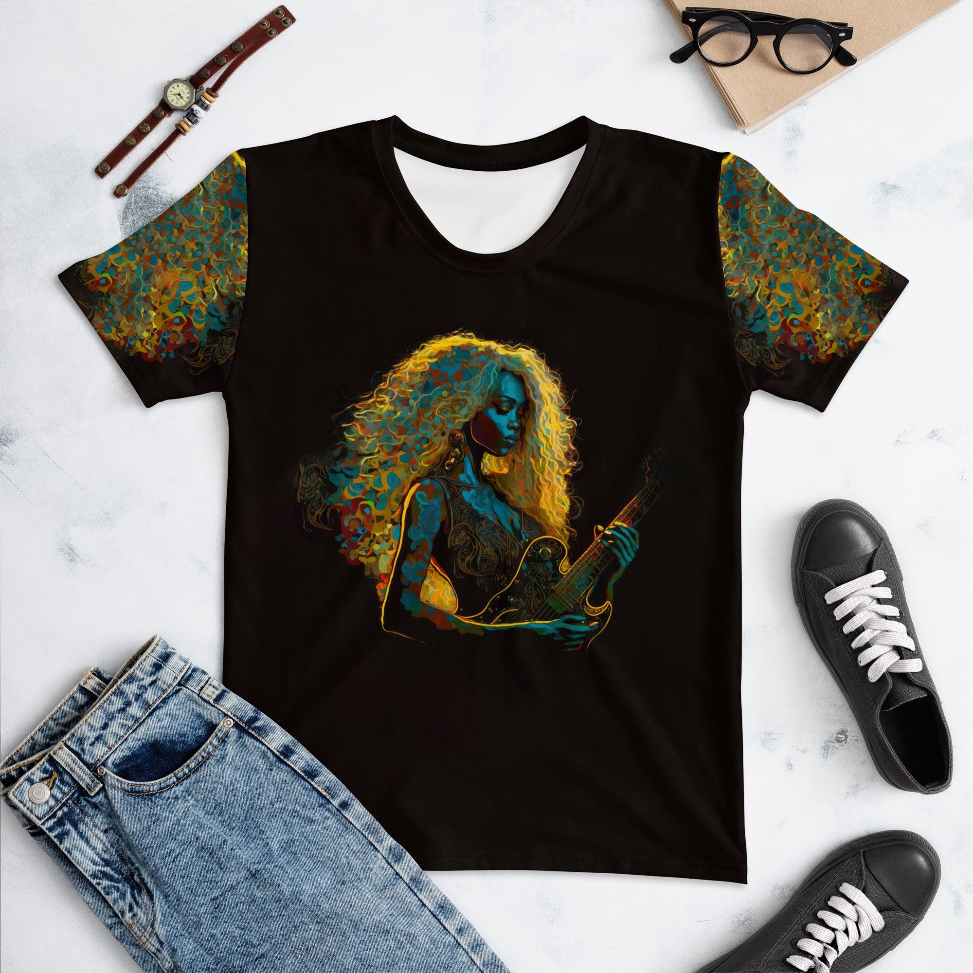 Unique SurArt 129 Women's T-shirt with striking art design for a standout look.