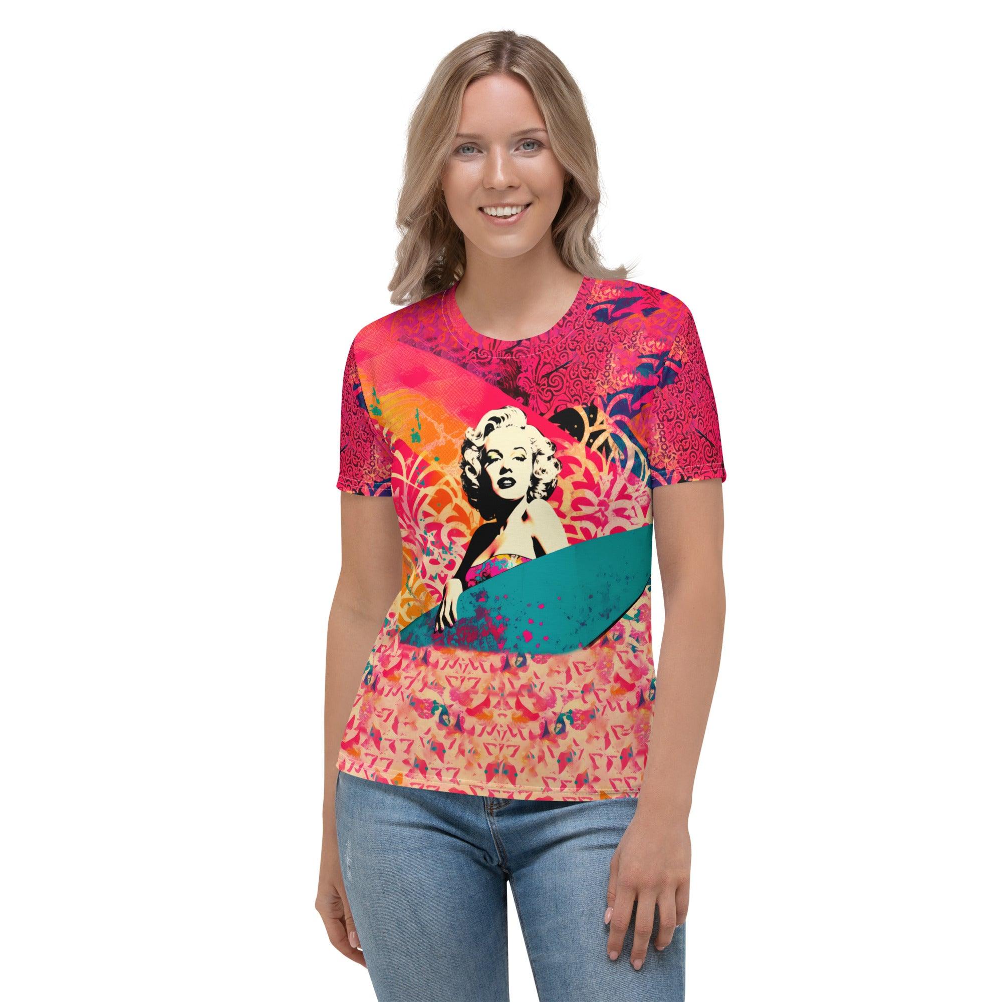 Ocean Rider All-Over Print Women's Crew Neck T-Shirt Embrace The Surfing Lifestyle - Beyond T-shirts