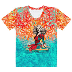 Tropical Dreams All-Over Print Women's Crew Neck T-Shirt Dive Into Paradise - Beyond T-shirts