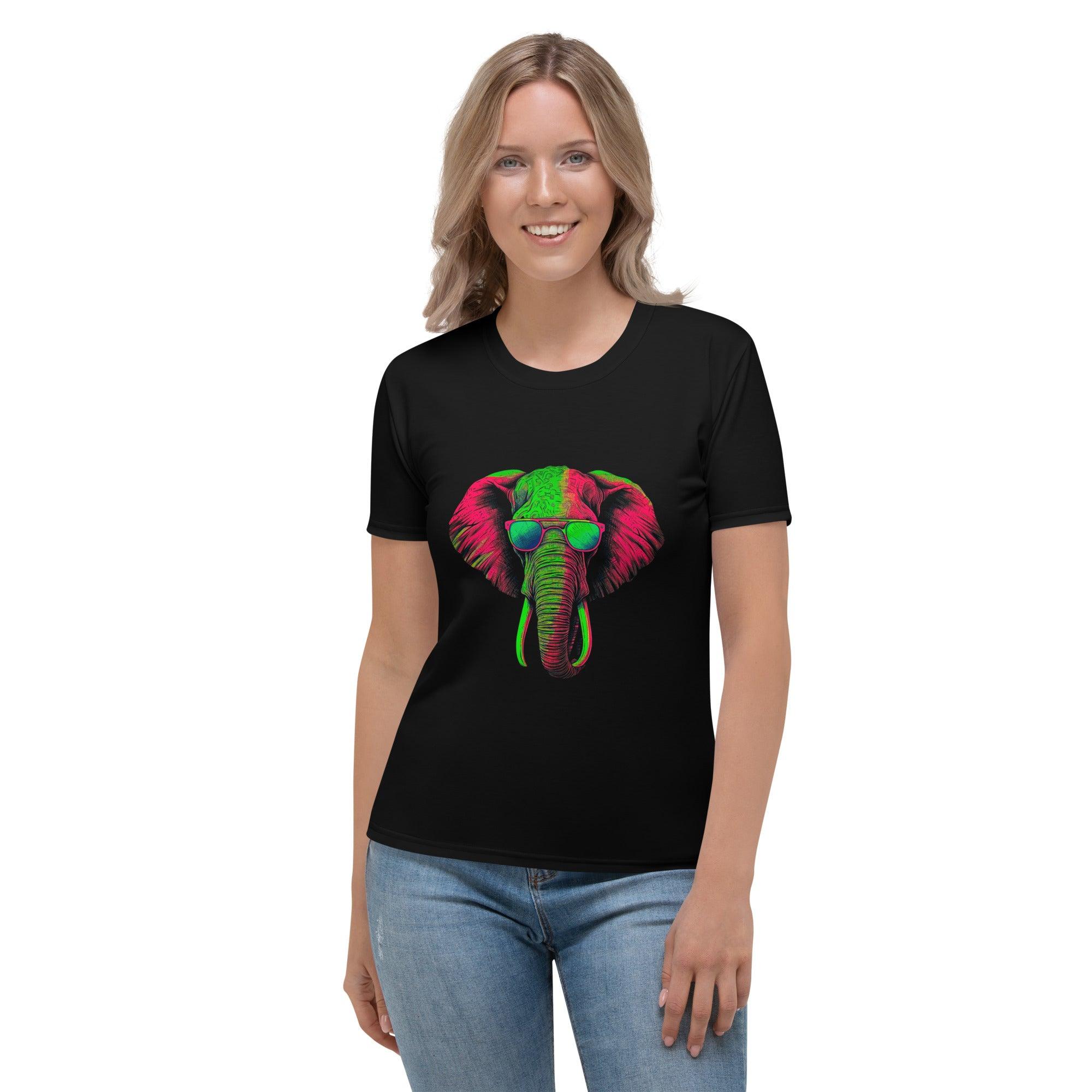 Majestic Elephant All-Over Print Women's Crew Neck T-Shirt - Beyond T-shirts