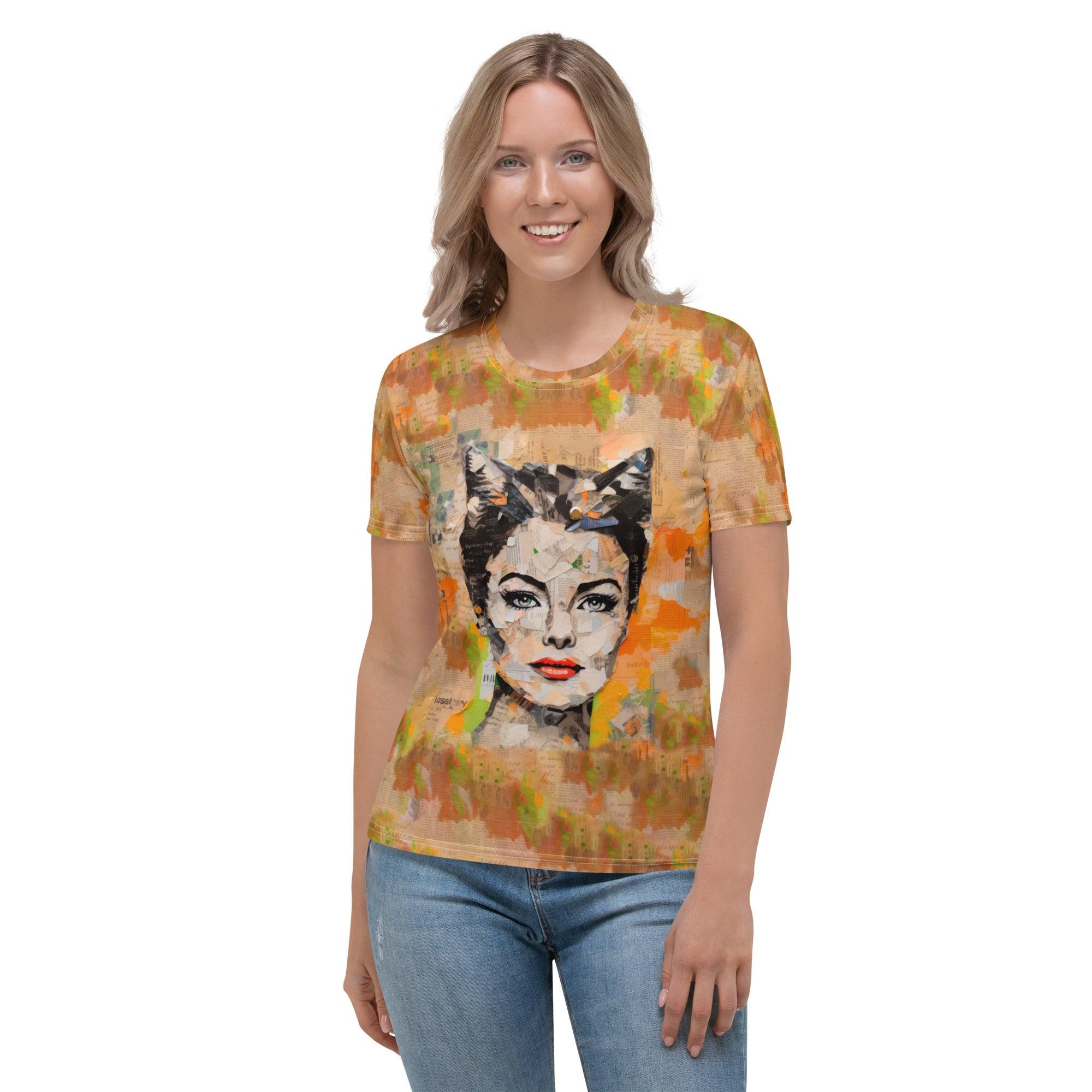 Soundwave Serenade Women's All-Over Print Crew Neck T-Shirt - Beyond T-shirts