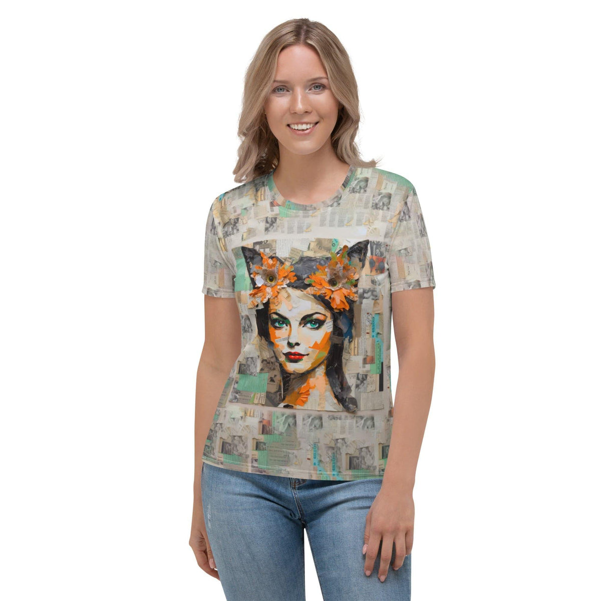 Jazz & Blues Groove Women's All-Over Print Crew Neck T-Shirt - Beyond T-shirts