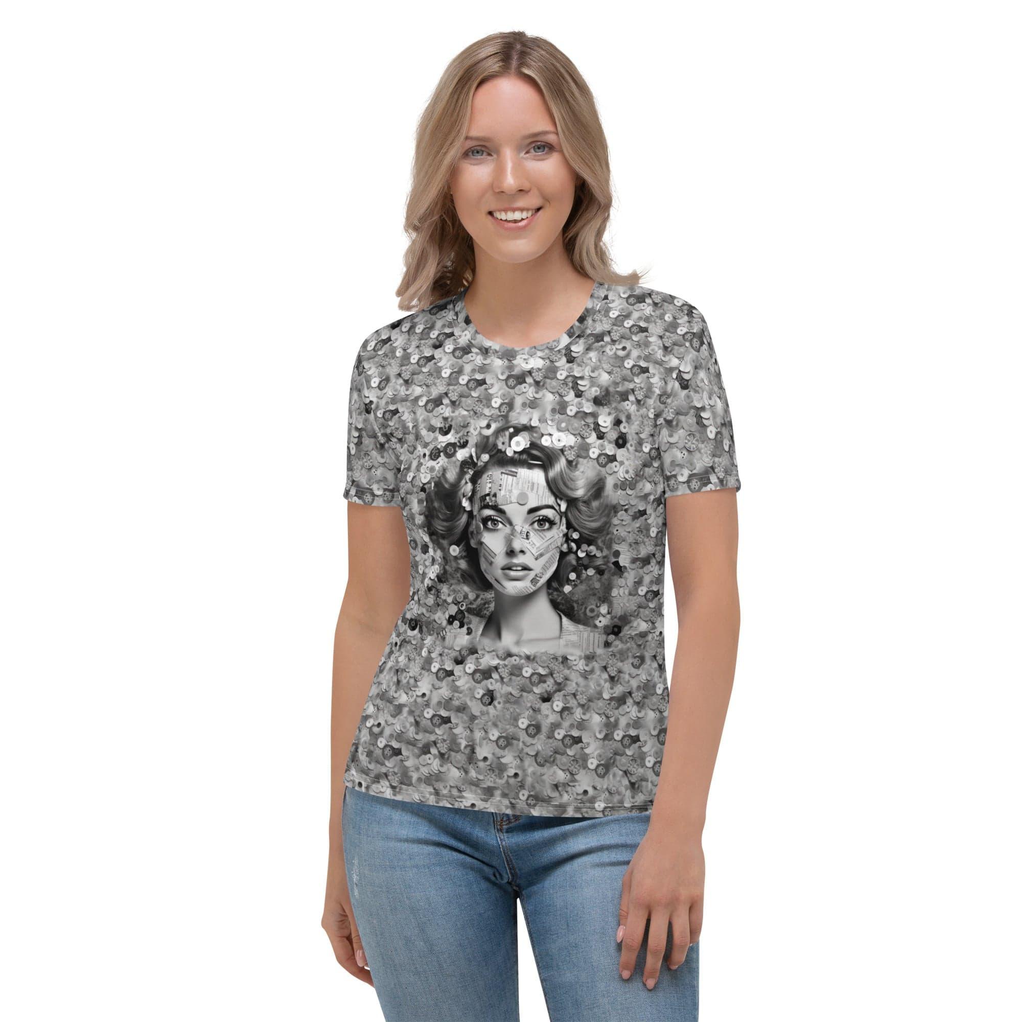 Jazz & Blues Melodies Women's All-Over Print Crew Neck T-Shirt - Beyond T-shirts