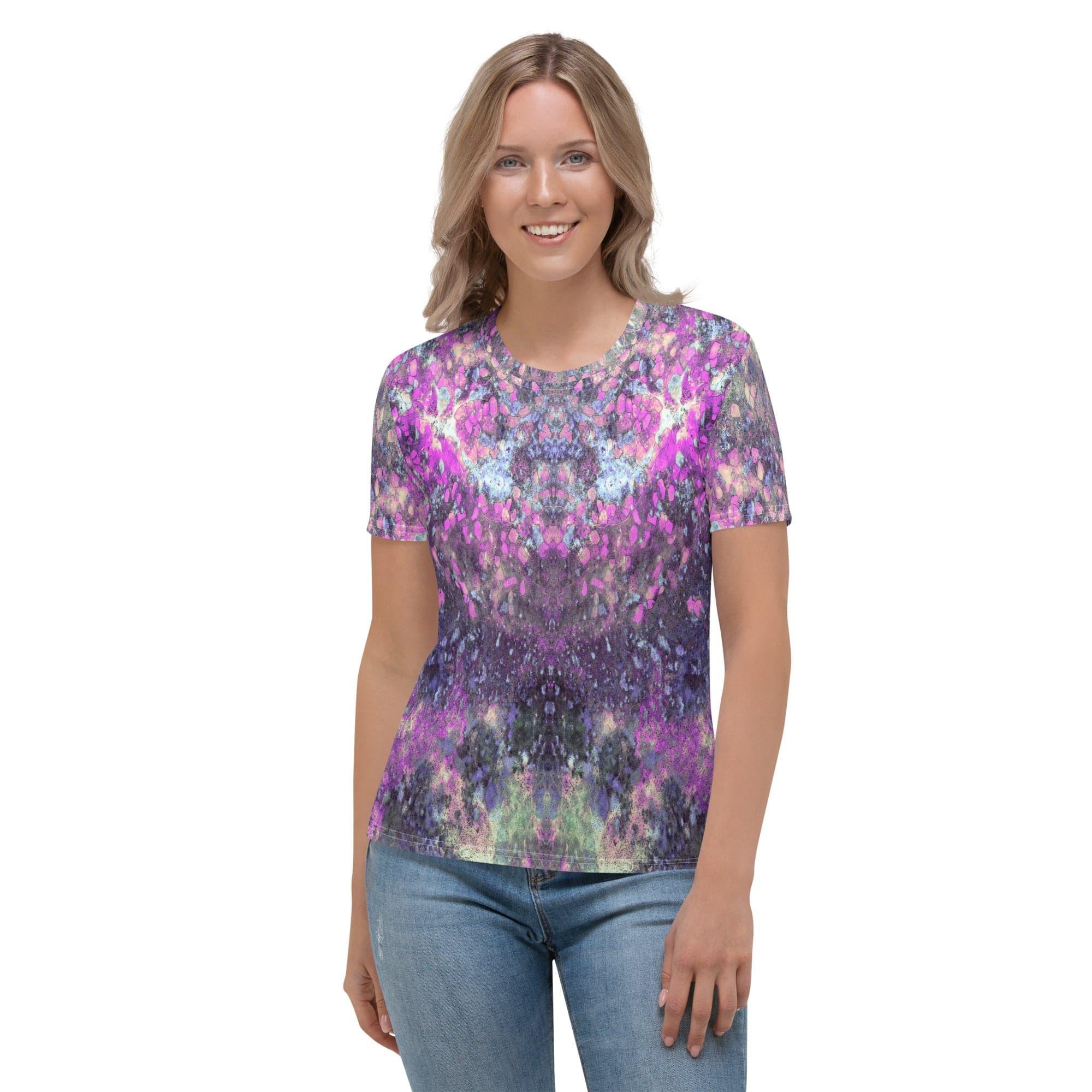 Floral Cascade Women's Crew Neck T-Shirt - Beyond T-shirts