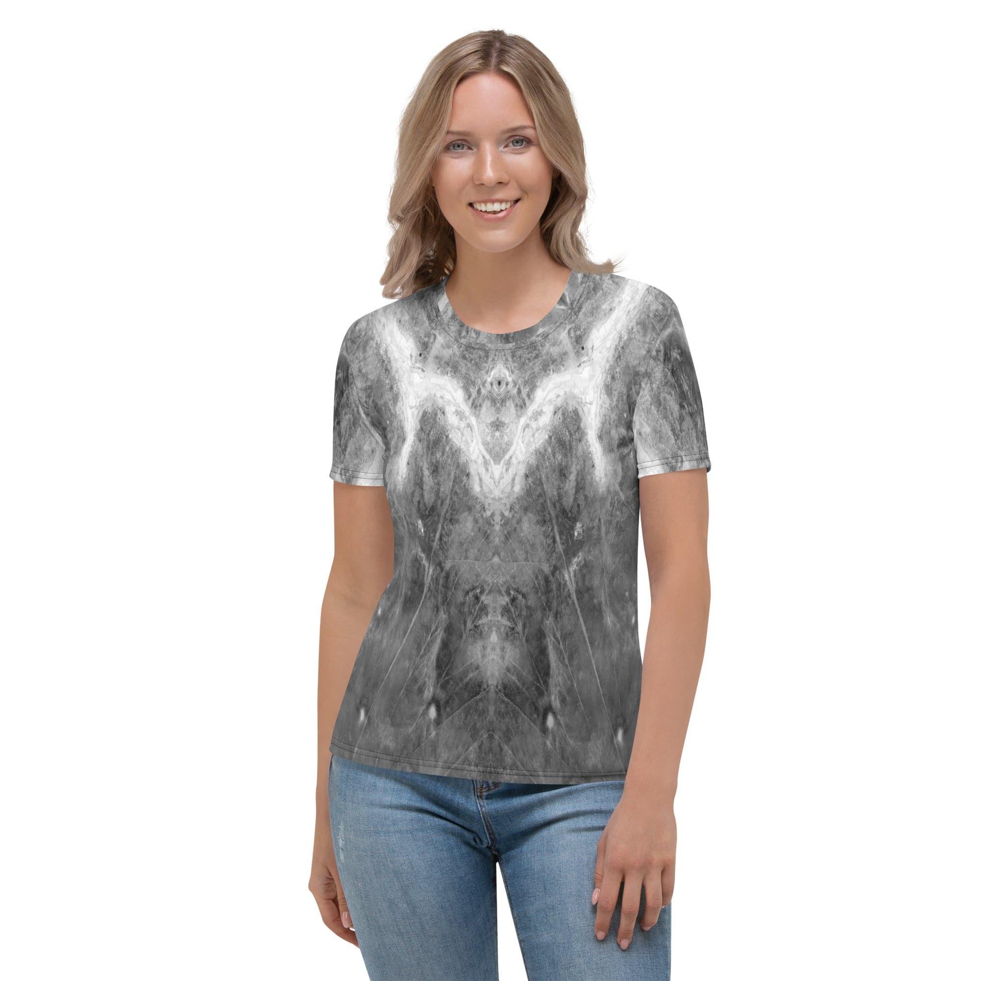 Savannah Serenade Women's Natural Pattern Crew Neck Shirt - Beyond T-shirts