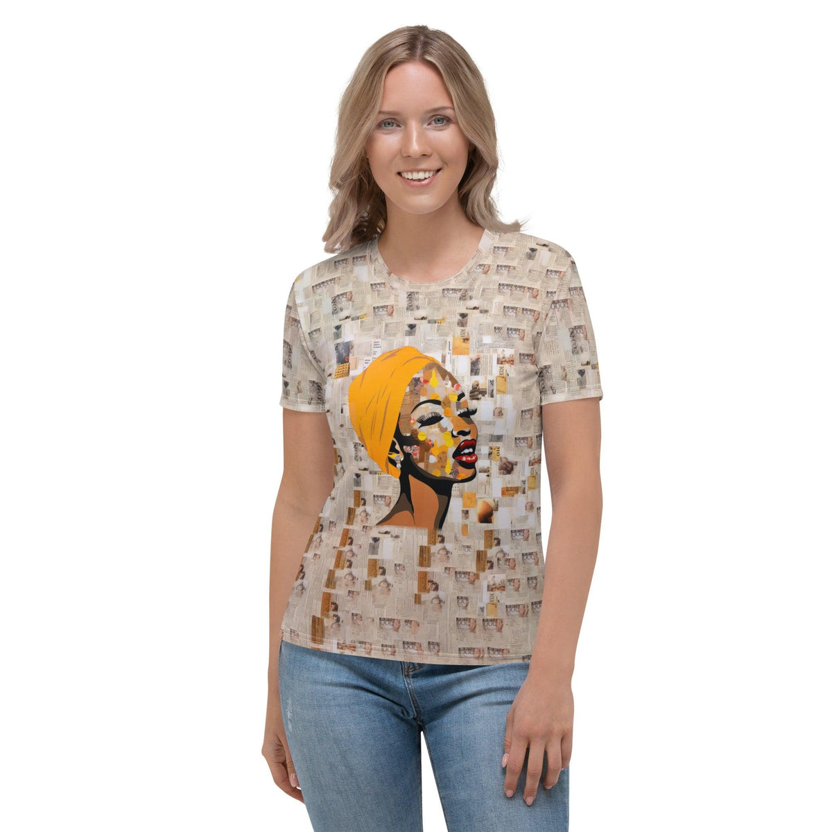 Melodic Fusion Women's All-Over Print Crew Neck T-Shirt - Beyond T-shirts