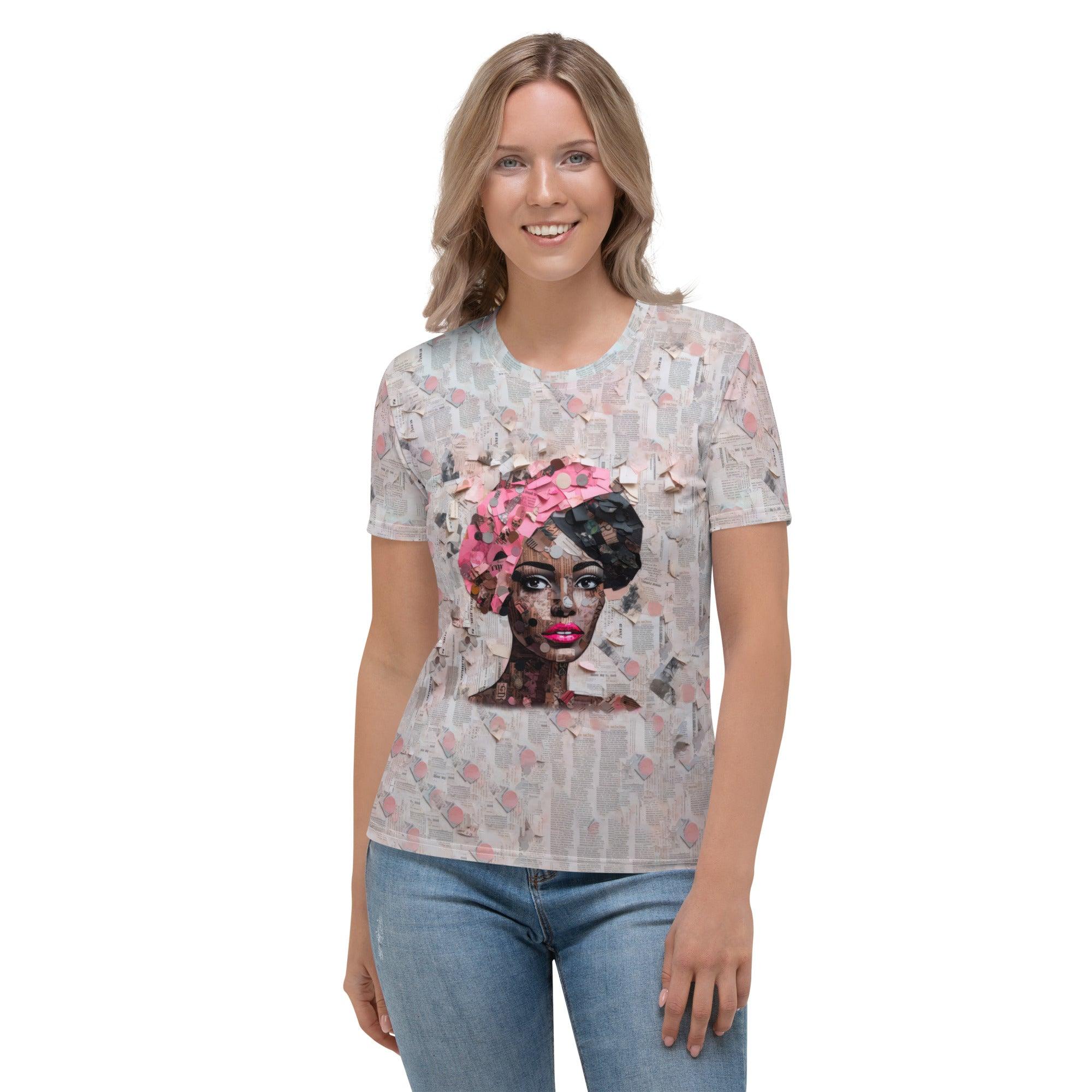 Melodic Whispers Women's All-Over Print Crew Neck T-Shirt - Beyond T-shirts