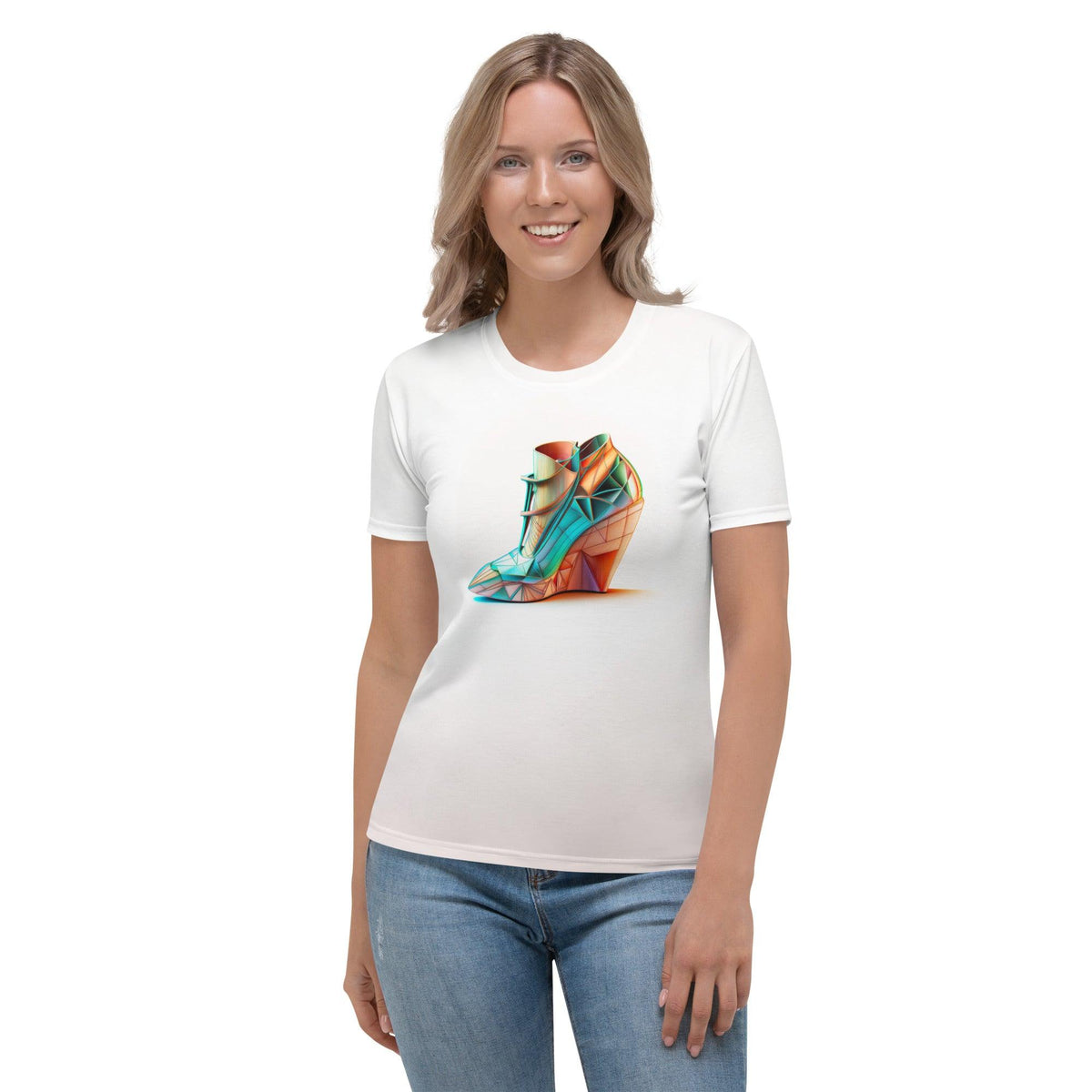 TechStride Women's All-Over Print Futuristic Shoes T-Shirt - Beyond T-shirts