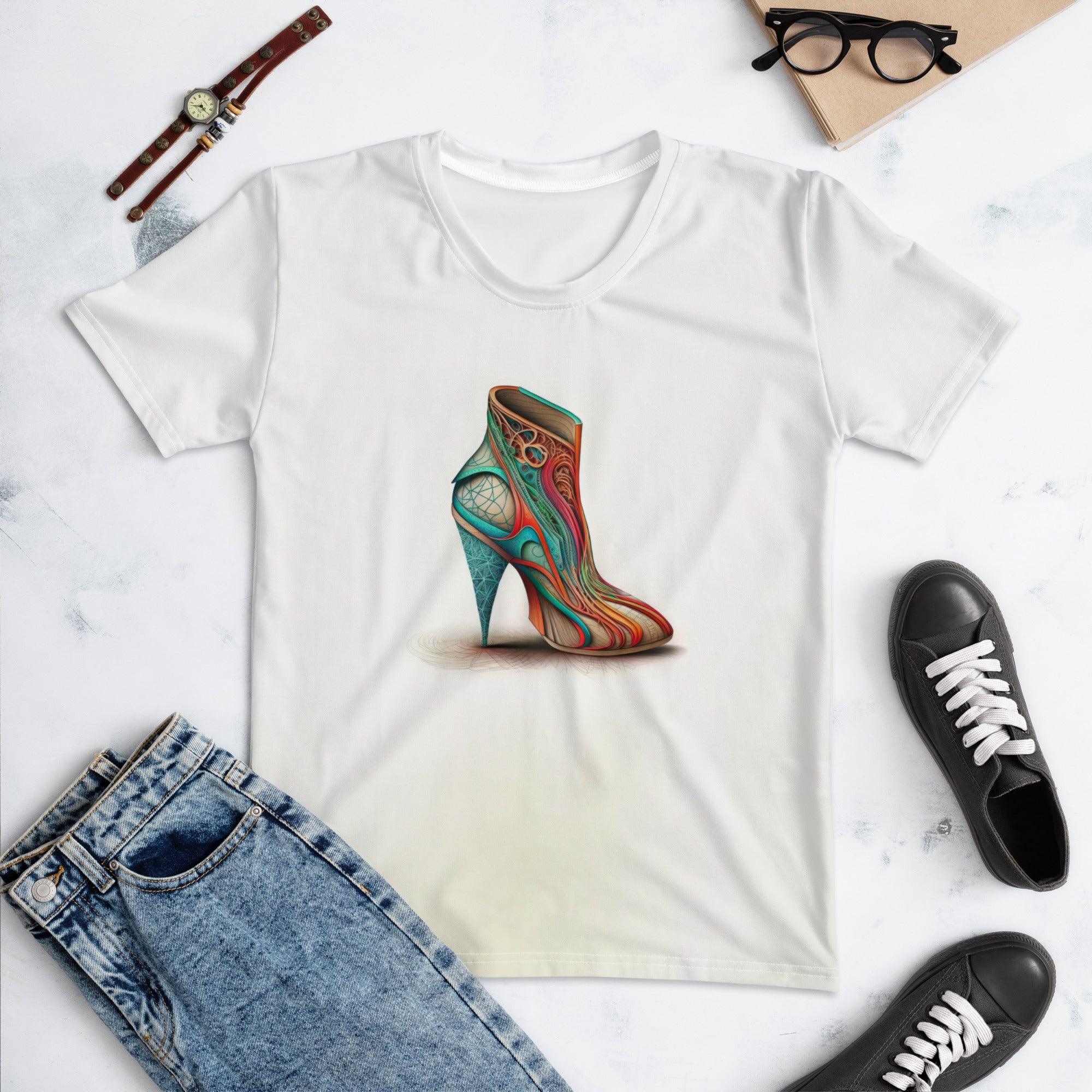 SynthWave Futuristic Shoes Women's All-Over Print T-Shirt - Beyond T-shirts