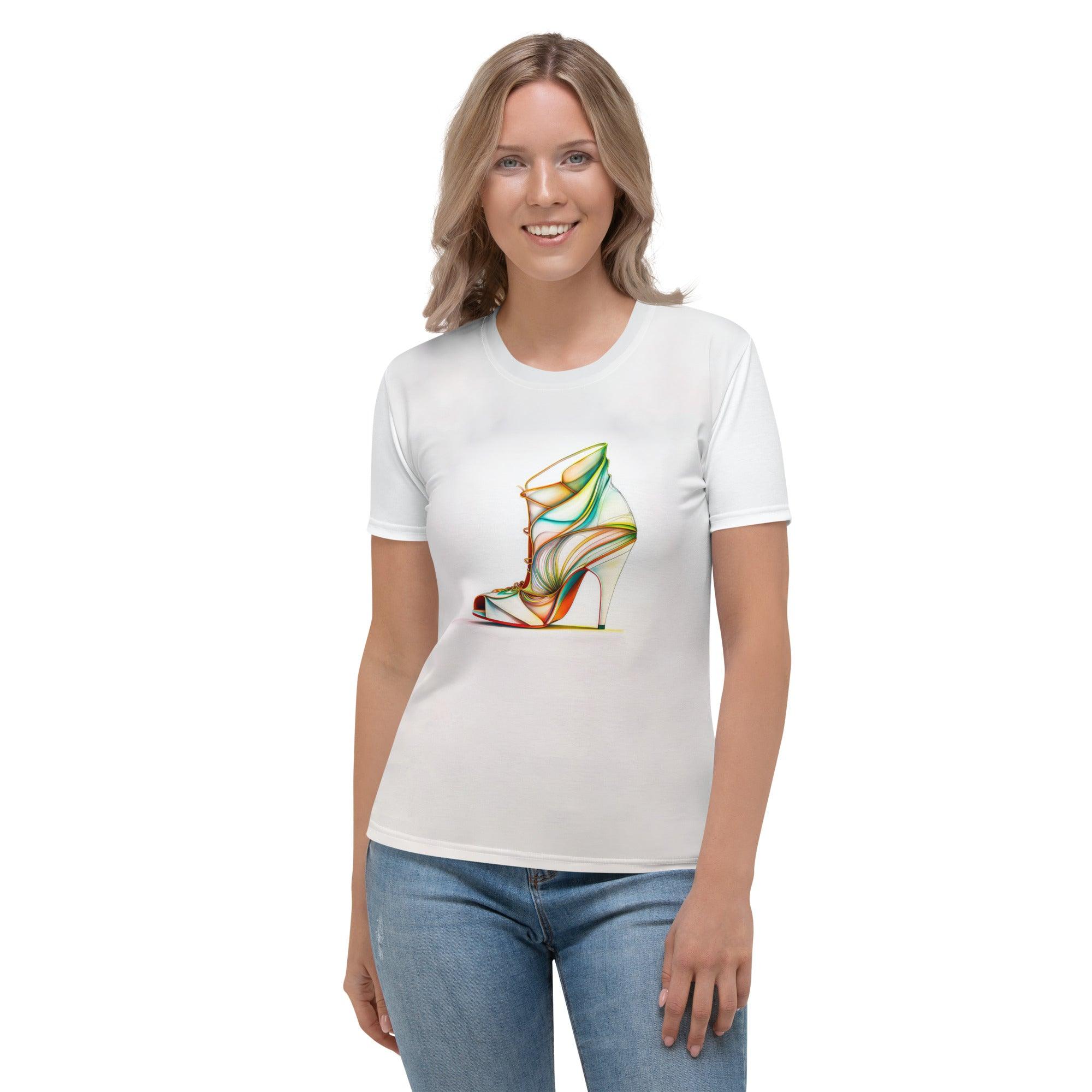 LuminaStride Futuristic Shoes Women's All-Over Print T-Shirt - Beyond T-shirts