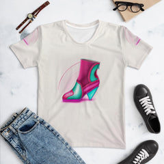 Cyberspace Stride Futuristic Shoes Women's All-Over Print Tee - Beyond T-shirts