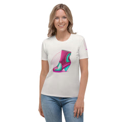 Cyberspace Stride Futuristic Shoes Women's All-Over Print Tee - Beyond T-shirts