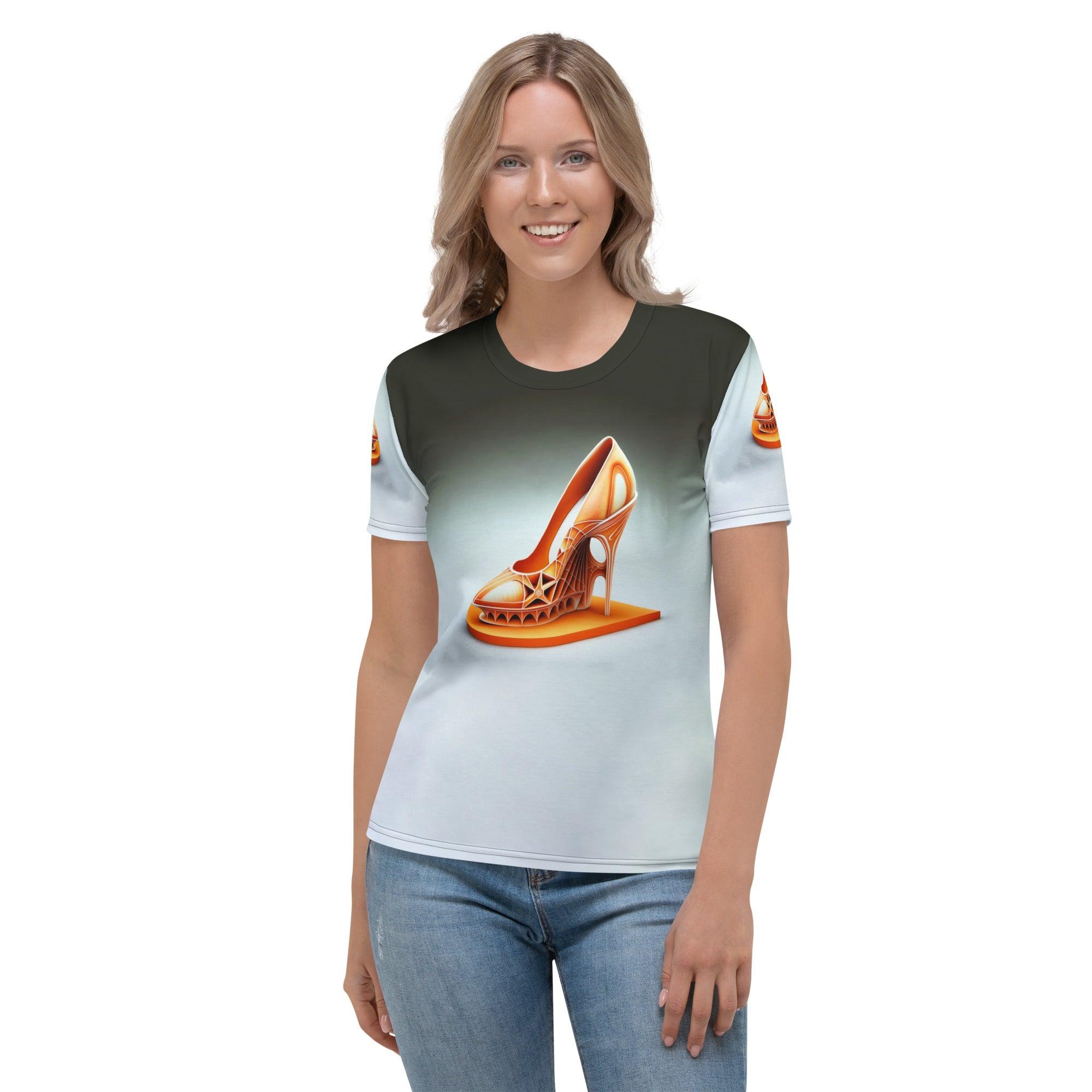 MetaSculpt Futuristic Shoes Women's All-Over Print T-Shirt - Beyond T-shirts