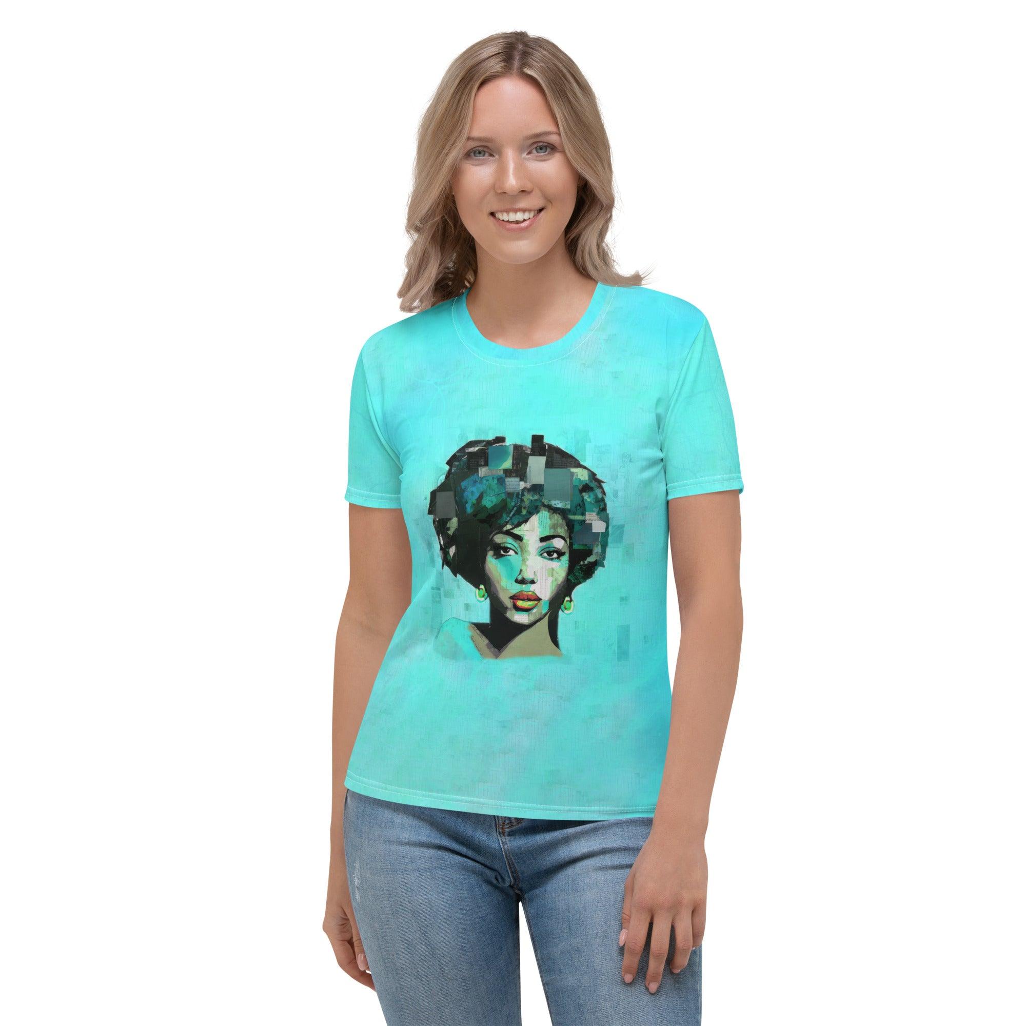 Acoustic Reflections Women's All-Over Print Crew Neck T-Shirt - Beyond T-shirts