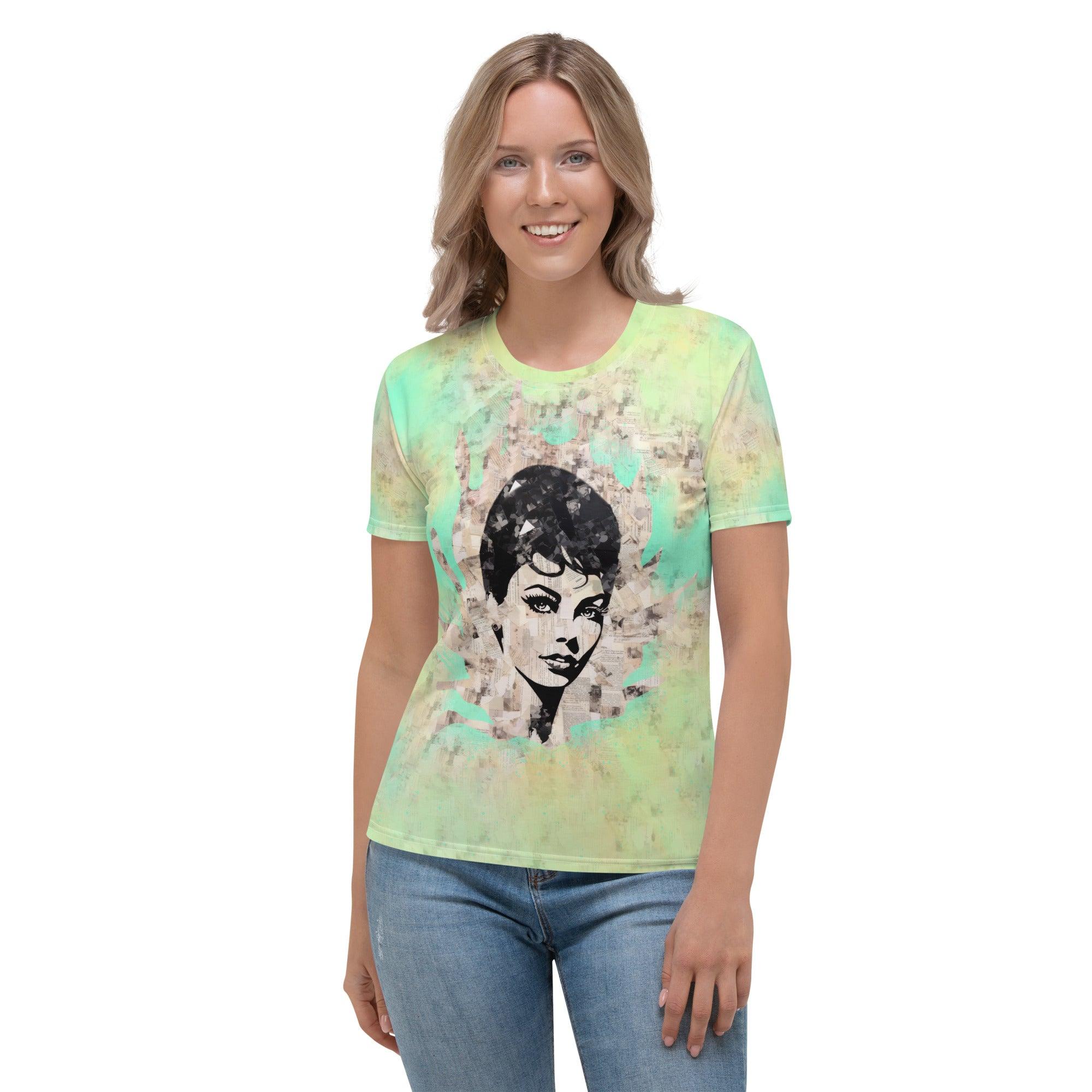 Jazz Nights All-Over Print Women's Crew Neck T-Shirts