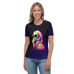 Abstract Artistry Women's All-Over Print Crew Neck T-Shirt - Beyond T-shirts