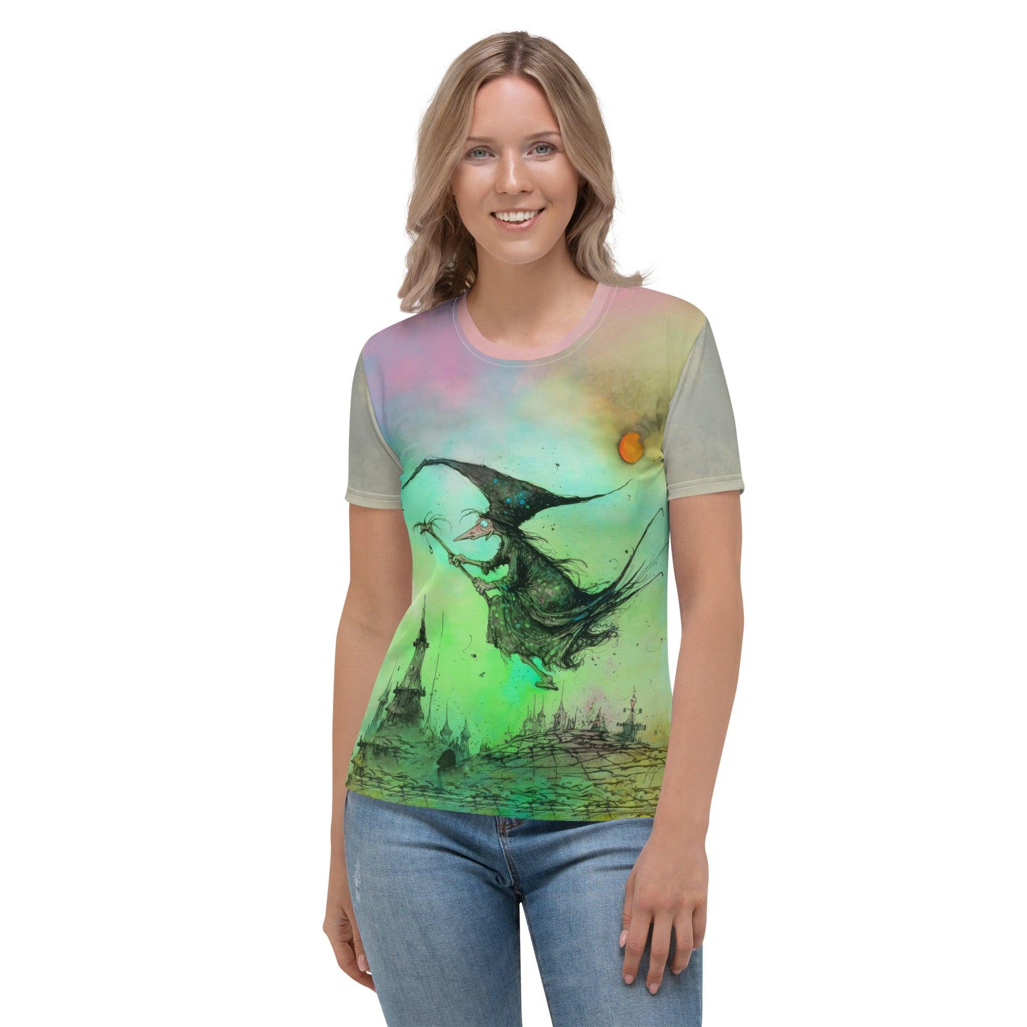 Moonlit Owl And Witch Hat Shirt - Beyond T-shirts