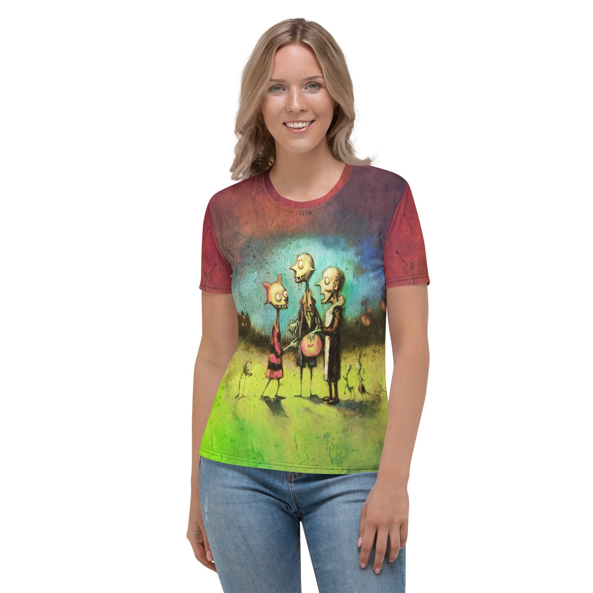 Creepy Crawlers Halloween Women's Crew Neck T-Shirt - Beyond T-shirts