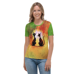 Full Moon Frights Halloween Women's Crew Neck T-Shirt - Beyond T-shirts