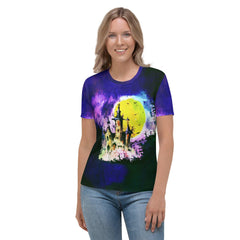 Frankenstein's Fun Halloween Women's Crew Neck T-Shirt - Beyond T-shirts