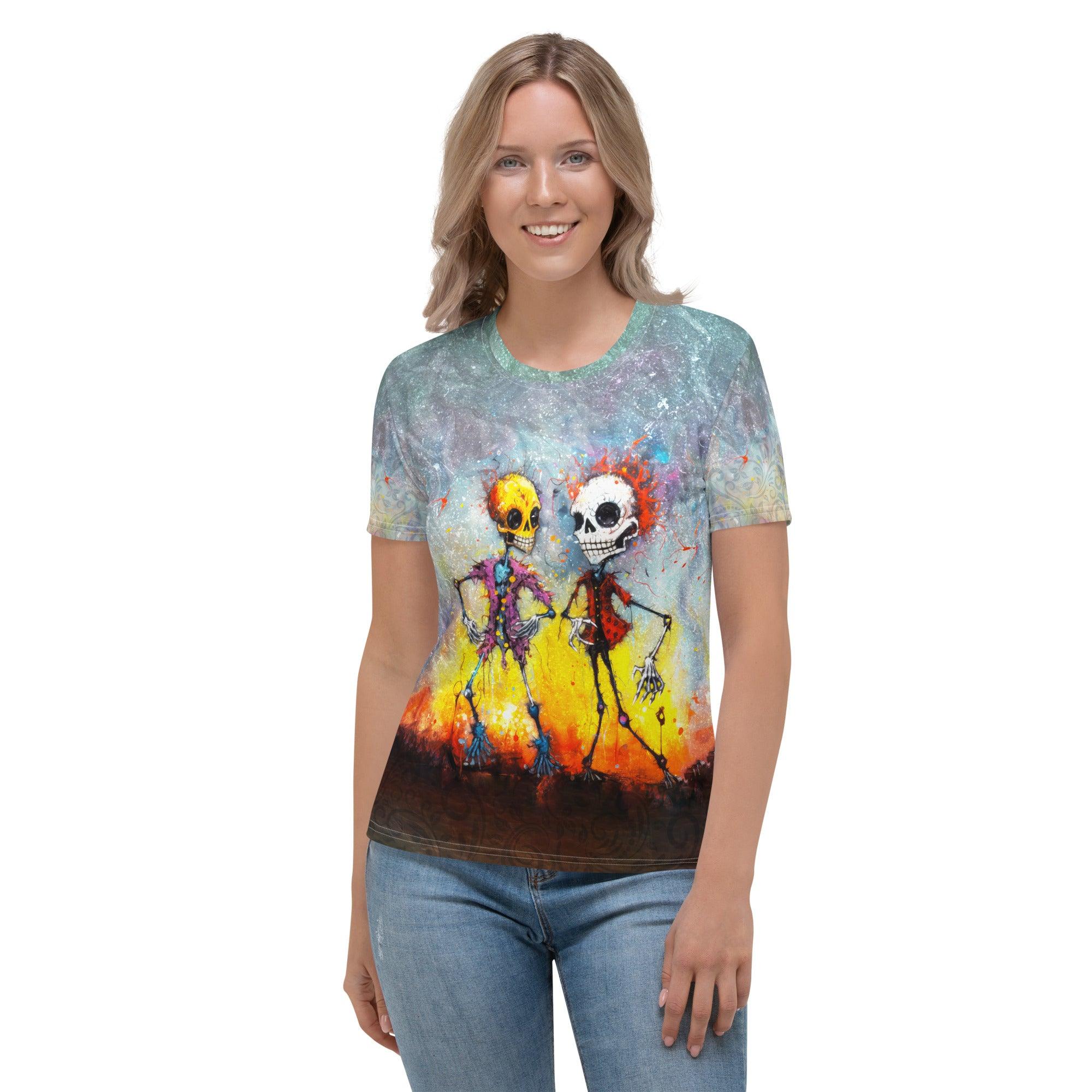 Trick or Treat Ghostly Women's Crew Neck T-Shirt - Beyond T-shirts